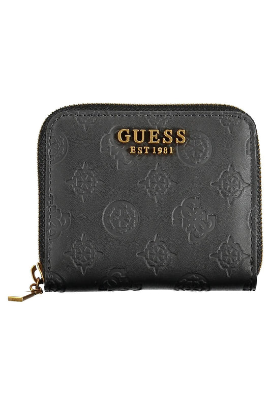 Black Polyurethane Women Wallet