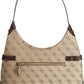 Brown Polyurethane Women Handbag