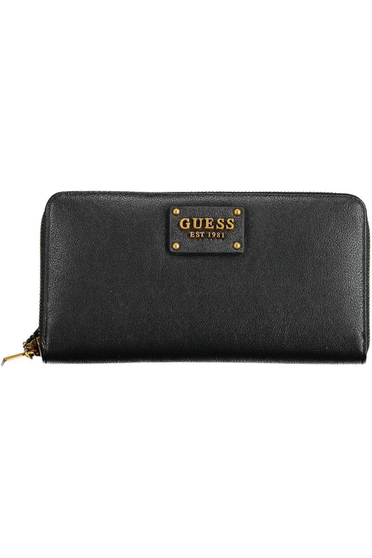 Black Polyurethane Women Wallet