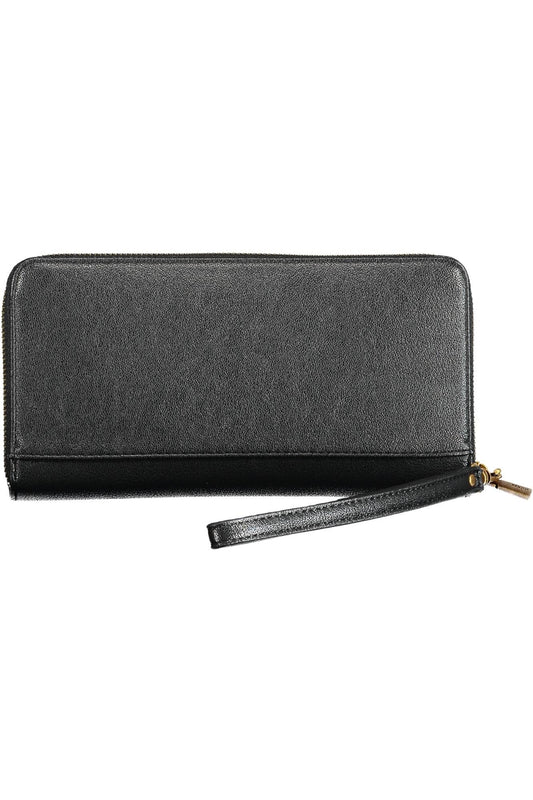 Black Polyurethane Women Wallet