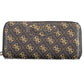 Brown Polyurethane Women Wallet