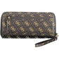 Brown Polyurethane Women Wallet