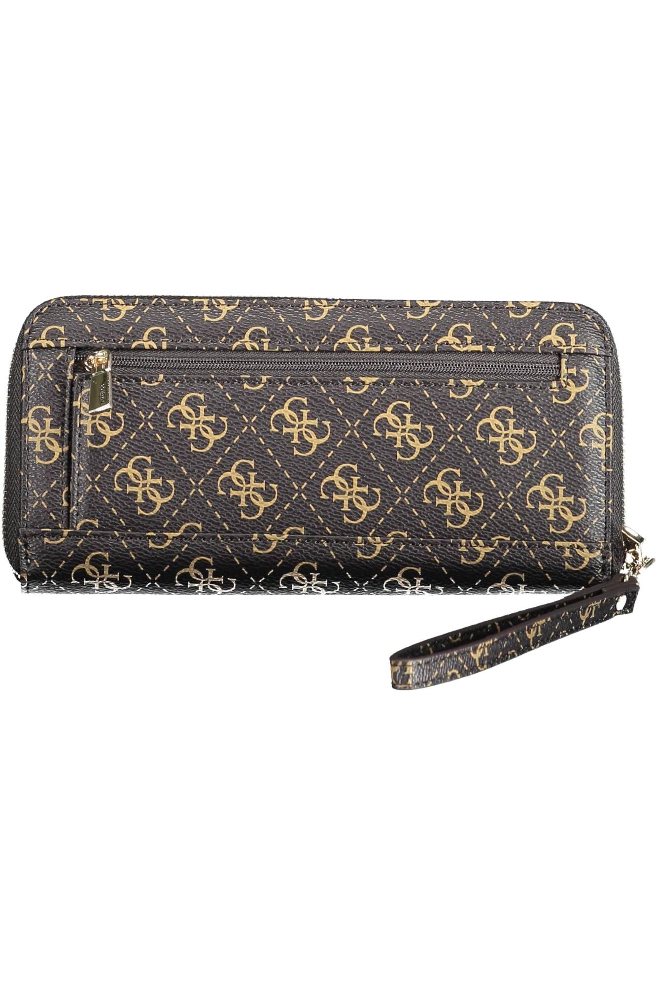 Brown Polyurethane Women Wallet