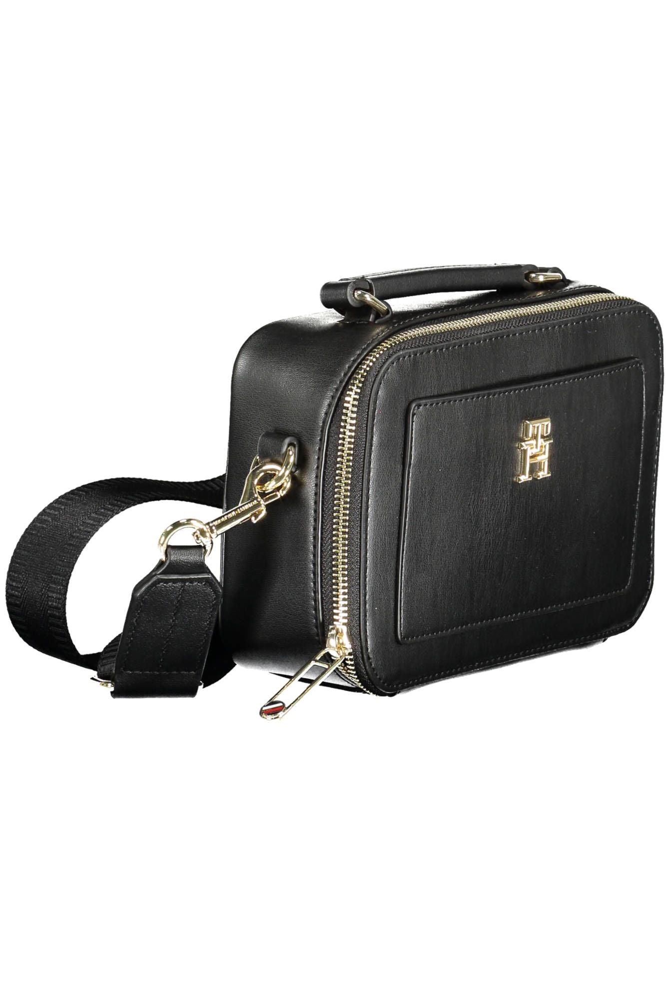 Black Polyurethane Women Handbag