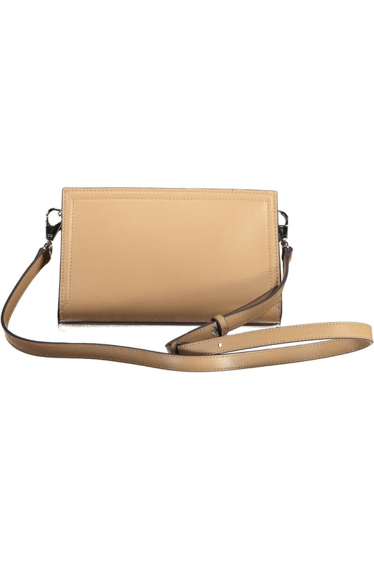 Brown Polyester Women Handbag