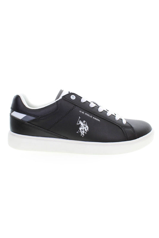 Black Polyester Men Sneaker