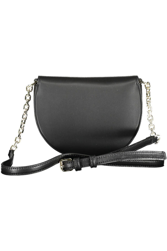 Black Polyester Women Handbag