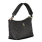 Black Polyester Women Handbag