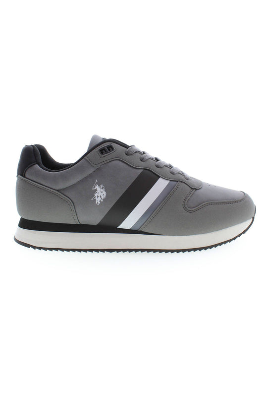Gray Polyester Men Sneaker