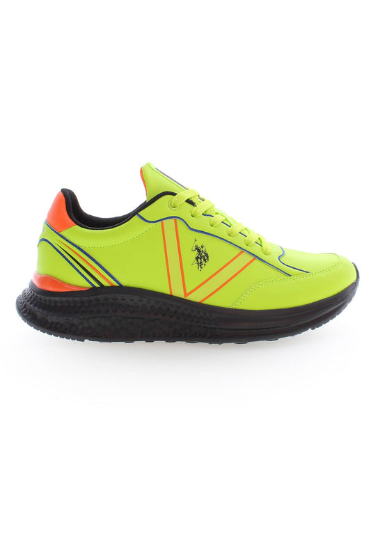 Yellow Polyester Men Sneaker