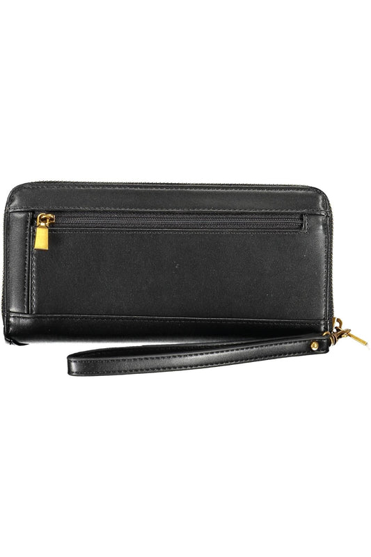 Black Polyurethane Women Wallet