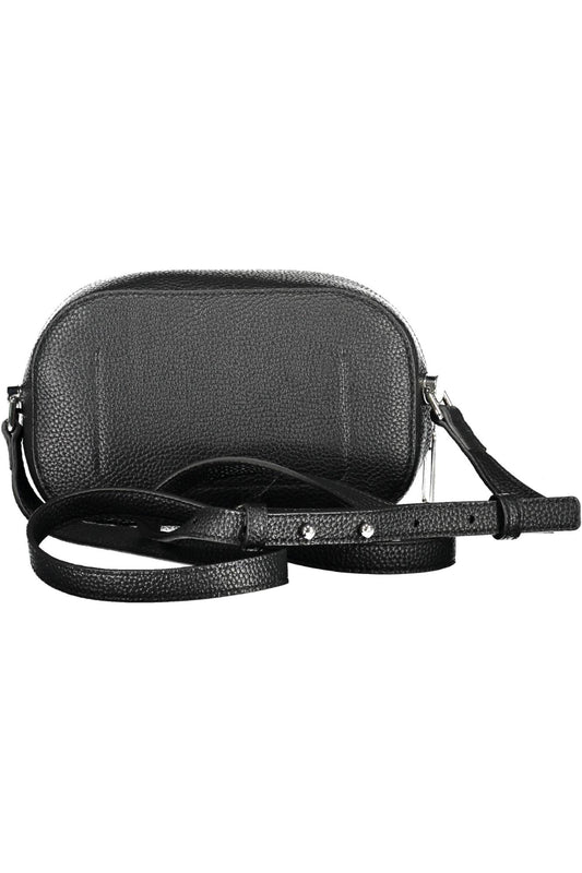 Black Polyurethane Women Handbag
