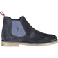 Blue Polyester Men Ankle Boot