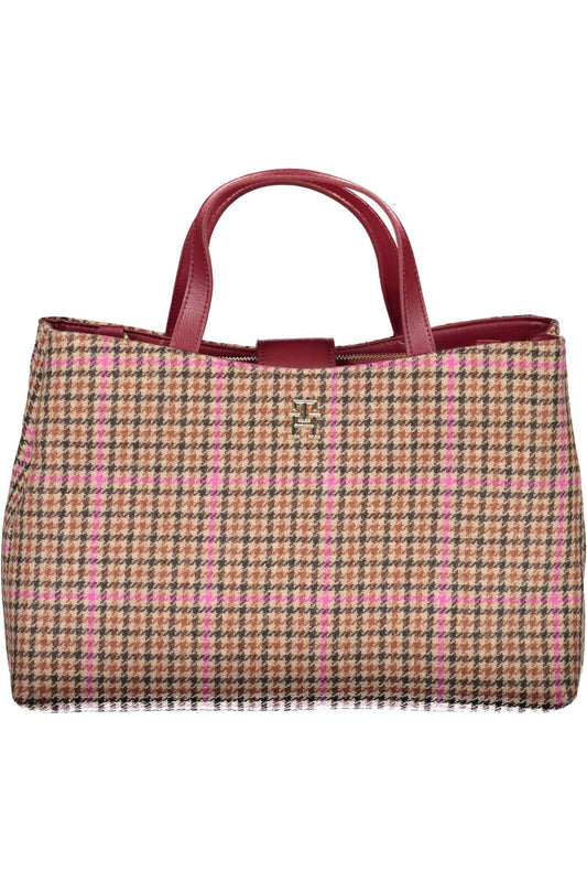 Red Cotton Women Handbag