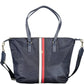 Blue Nylon Women Handbag