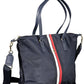 Blue Nylon Women Handbag