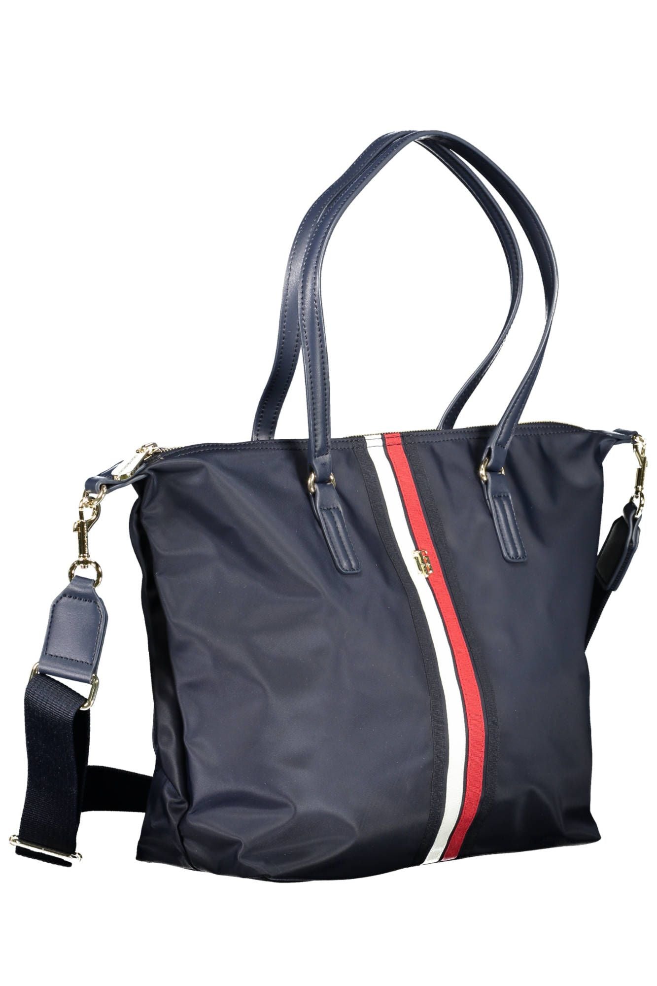 Blue Nylon Women Handbag