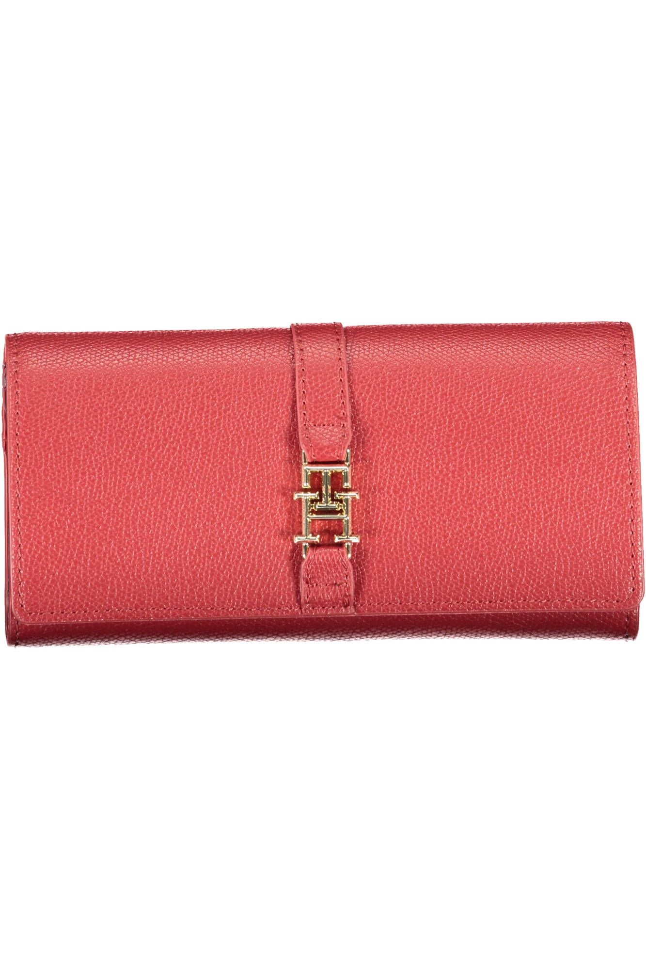 Red Polyurethane Women Wallet