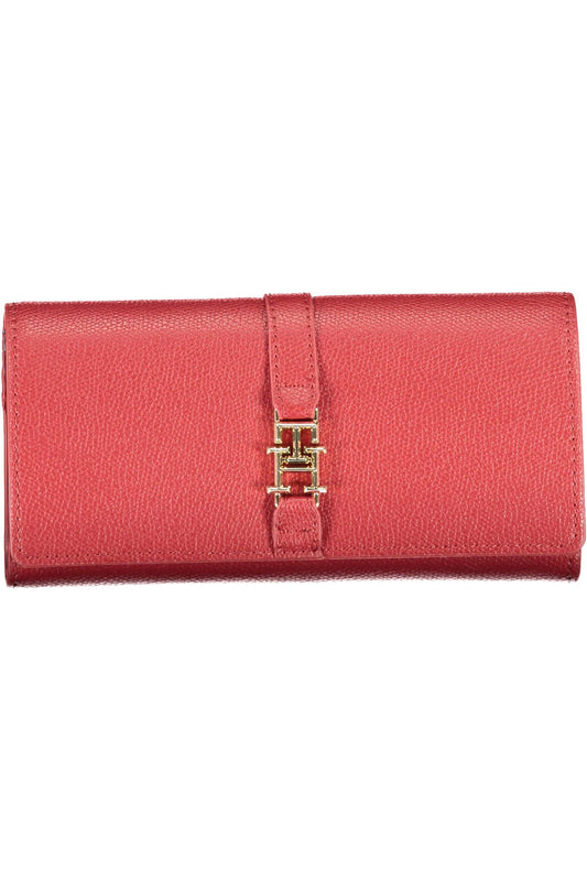Red Polyurethane Women Wallet