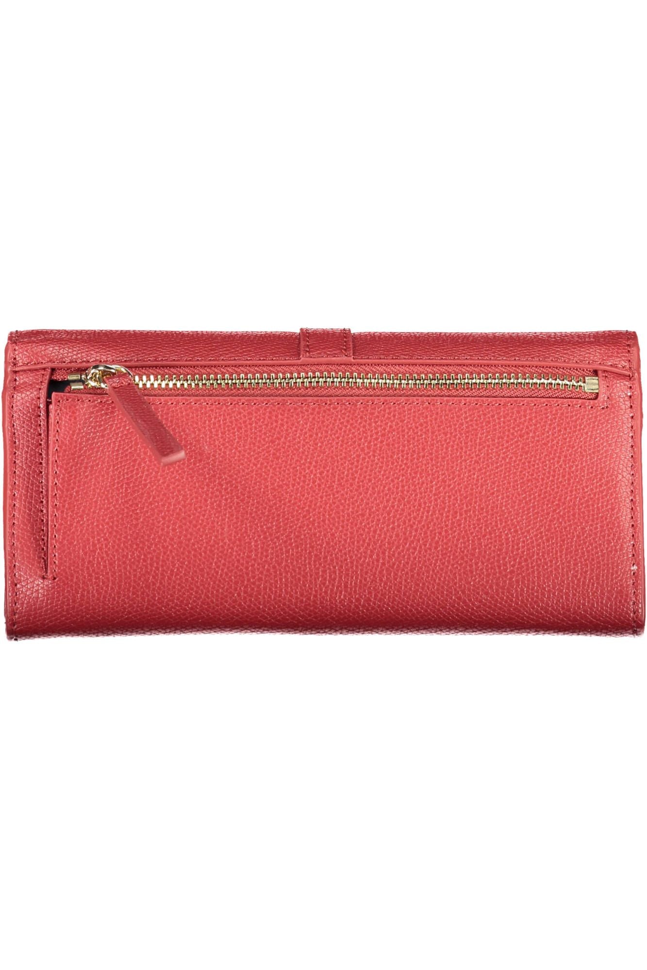 Red Polyurethane Women Wallet