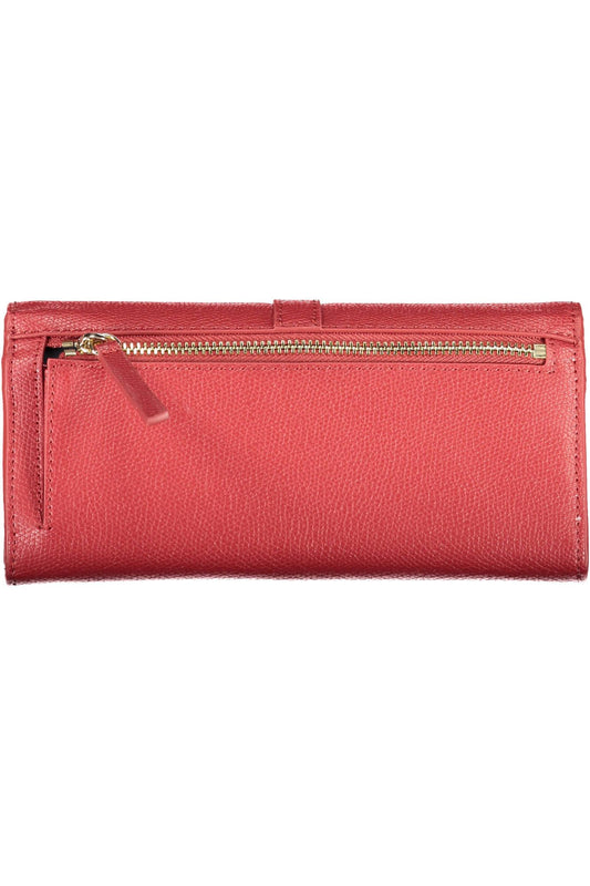 Red Polyurethane Women Wallet