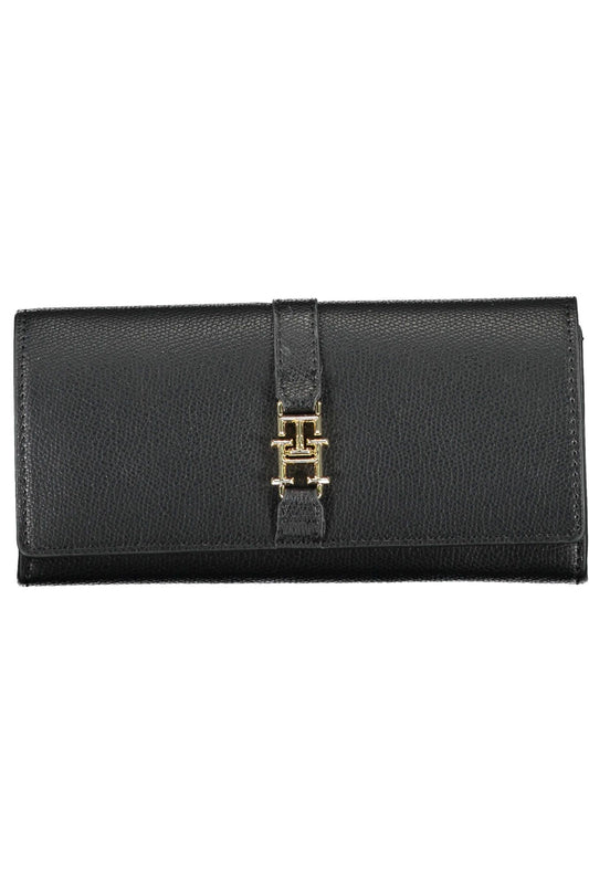 Black Polyurethane Women Wallet