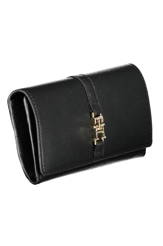 Black Polyurethane Women Wallet