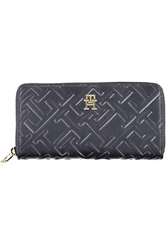 Blue Polyurethane Women Wallet