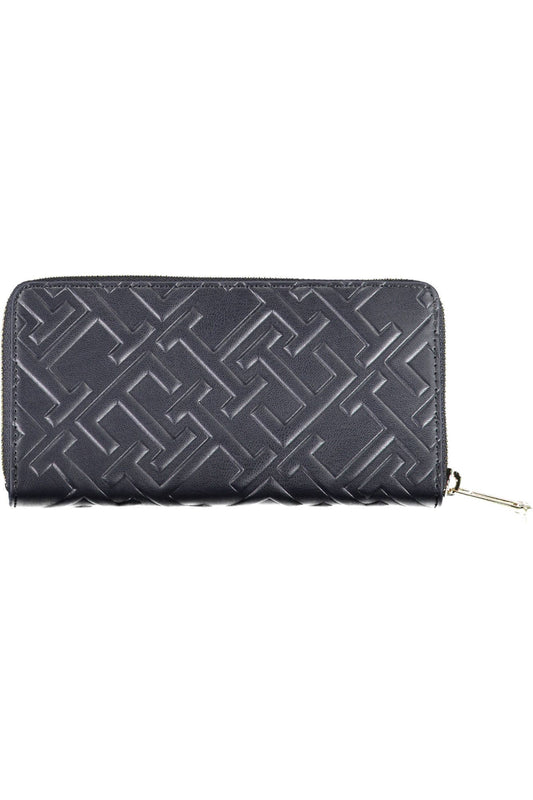 Blue Polyurethane Women Wallet