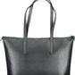 Black Polyester Women Handbag