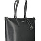 Black Polyester Women Handbag
