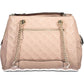 Pink Polyurethane Women Handbag