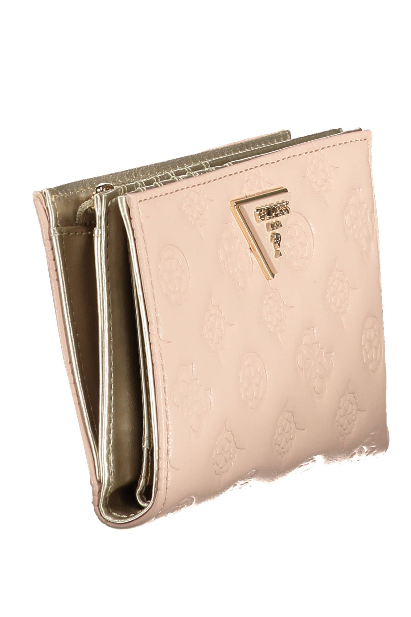 Pink Polyurethane Women Wallet