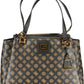 Brown Polyethylene Women Handbag