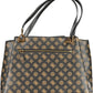 Brown Polyethylene Women Handbag