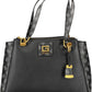 Black Polyurethane Women Handbag