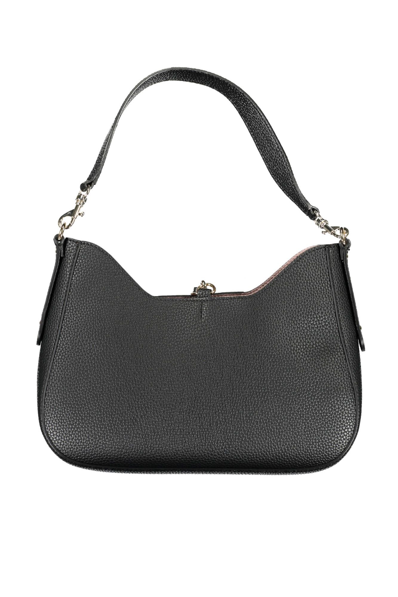 Black Polyurethane Women Handbag