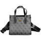 Black Polyurethane Women Handbag