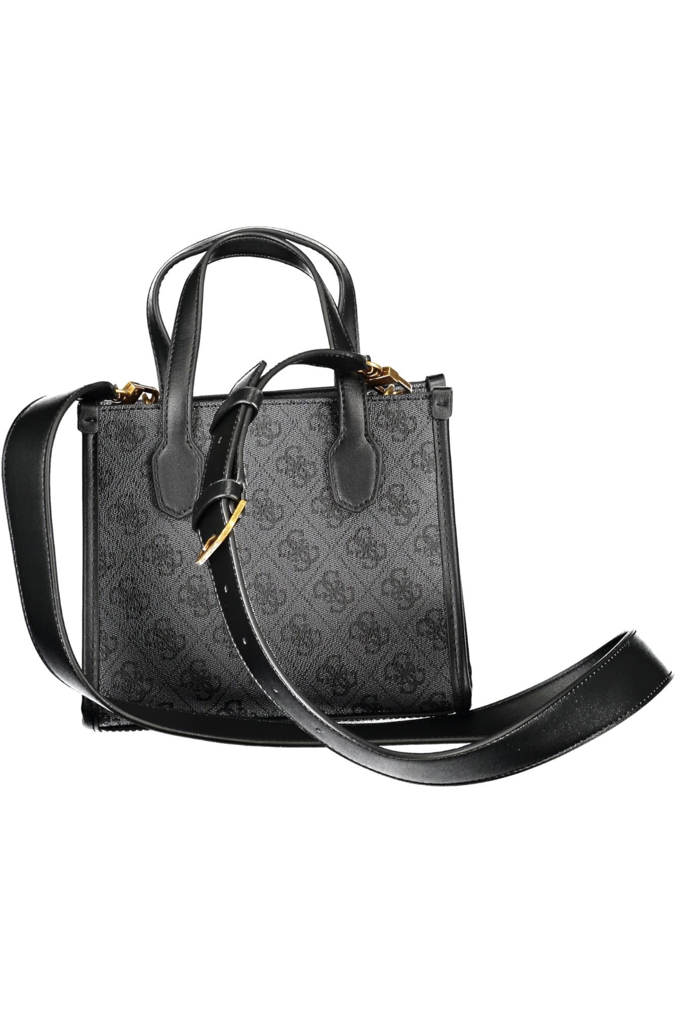 Black Polyurethane Women Handbag