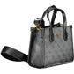 Black Polyurethane Women Handbag