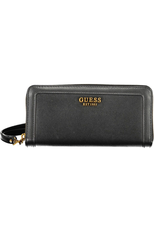 Black Polyurethane Women Wallet