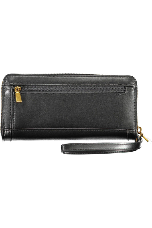 Black Polyurethane Women Wallet