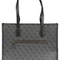"Black Polyurethane Women Handbag"