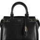 Black Polyurethane Women Handbag