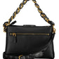 Black Polyurethane Women Handbag