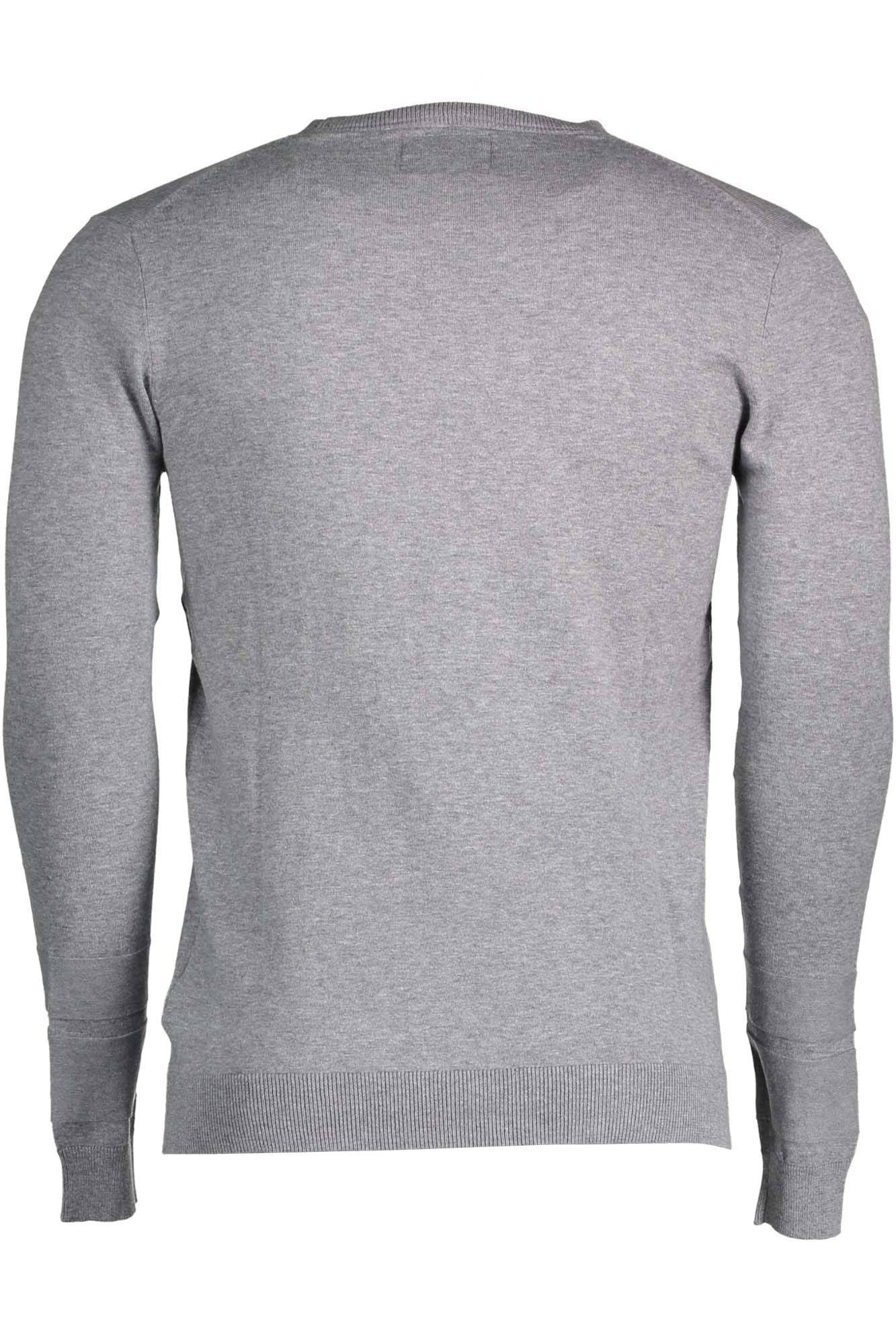 Gray Cotton Men Sweater