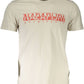 Beige Cotton Men T-Shirt