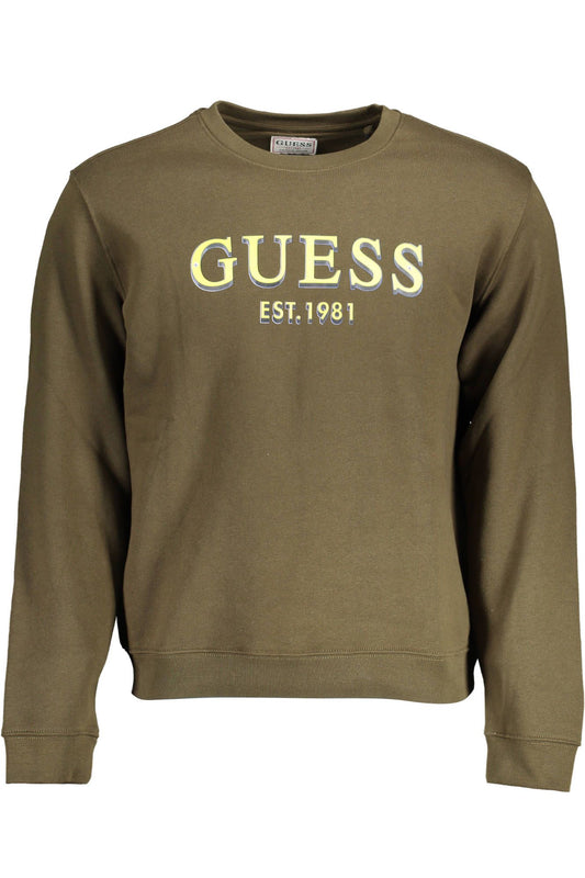 Green Cotton Men Sweater
