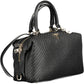 Black Polyurethane Women Handbag