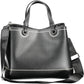 Black Polyurethane Women Handbag